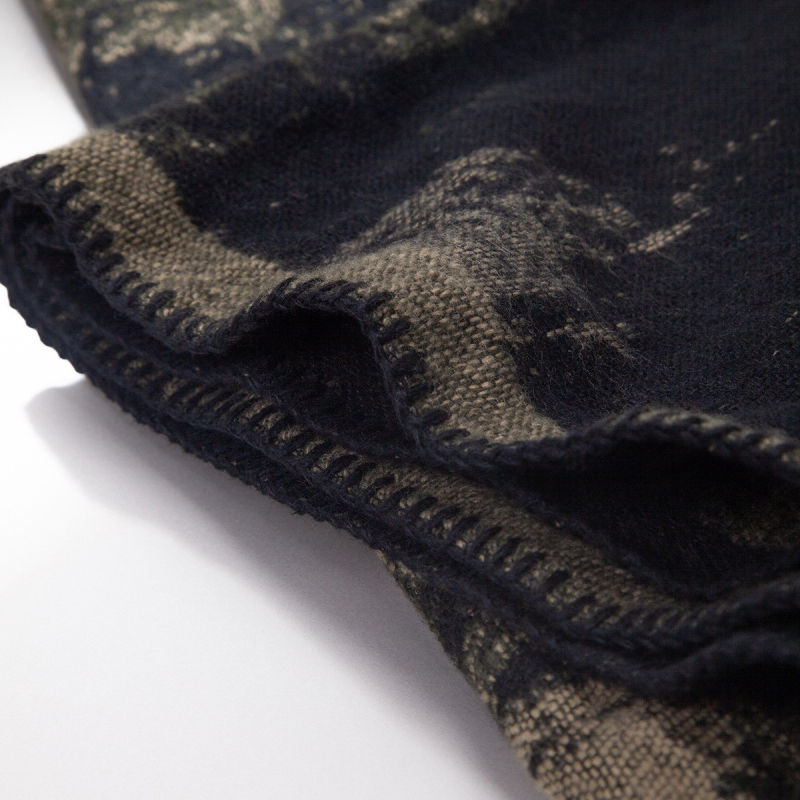 Ženski šal s etno motivom od imitacije kašmira, cvjetni uzorak, kvadratni oblik, zadržava toplinu, pogodan za sva godišnja doba, prilagodba dostupna