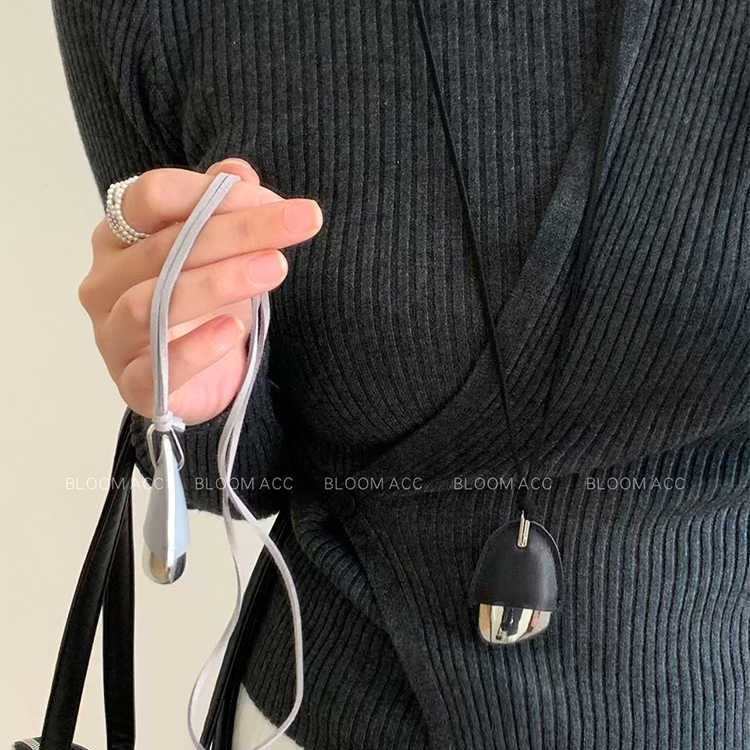 Ogrlica od legure s privjeskom od smole, regularni lanac, geometrijski oblik, unisex, Ins stil (Materijal: Legura; Privjesak: Smola; Lanac: Regularan; Oblik: Geometrijski)