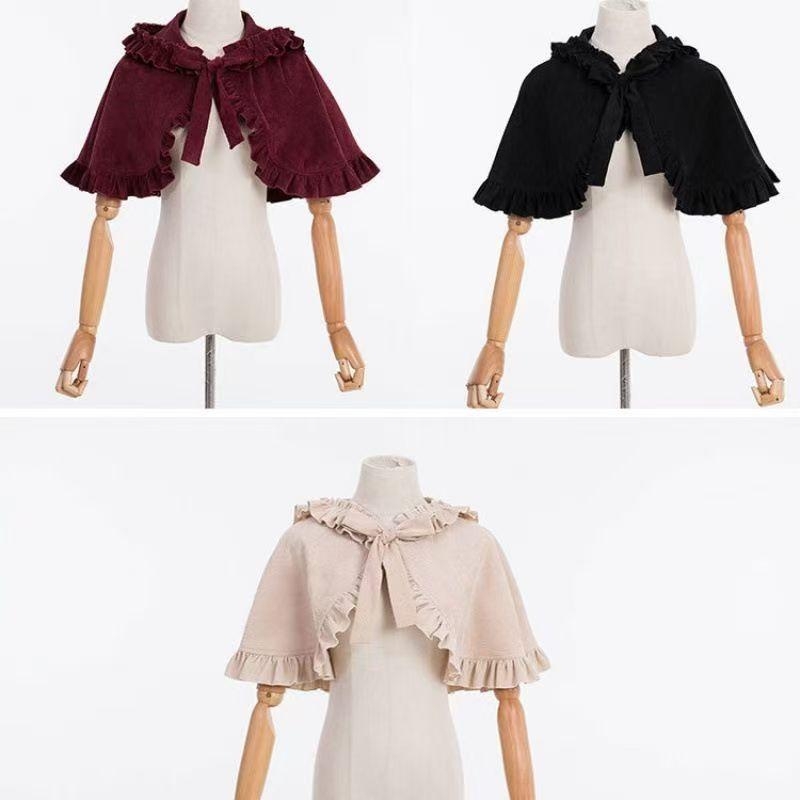 Kapucnis rövid cape, gyapjú anyag, uniszex, hercegnő stílus, őszi és téli szezon