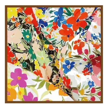 Šal od umjetne svile s kariranim uzorkom, kvadratnog dizajna, europsko-američki street stil, otisak, mogućnost prilagodbe