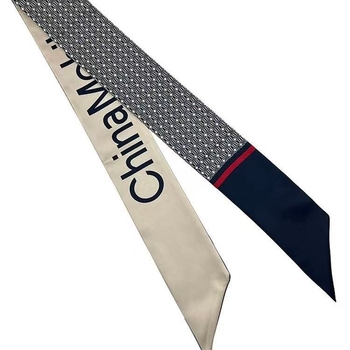 Ženski šal od poliestera sa satenskom tkaninom - 100% poliester, satenska tkanina, izuzetno dugačak, otisak, proljeće 2025