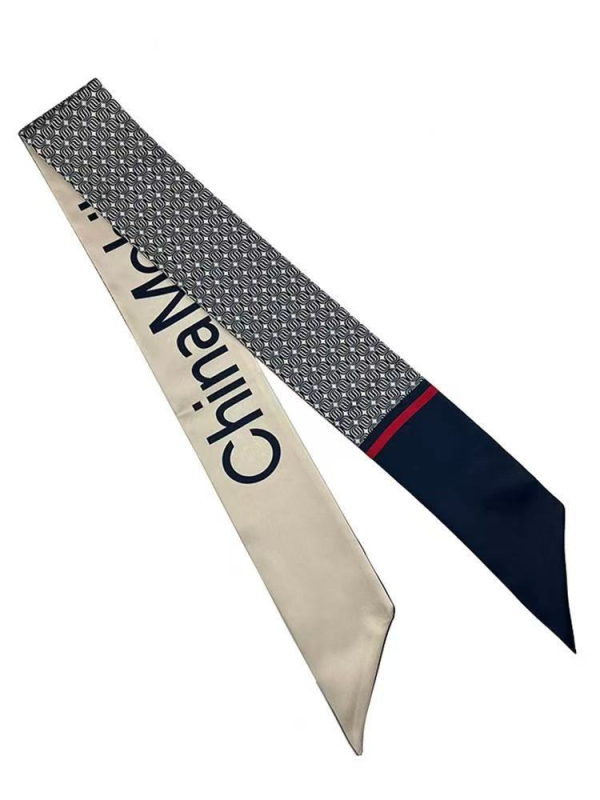 Ženski šal od poliestera sa satenskom tkaninom - 100% poliester, satenska tkanina, izuzetno dugačak, otisak, proljeće 2025