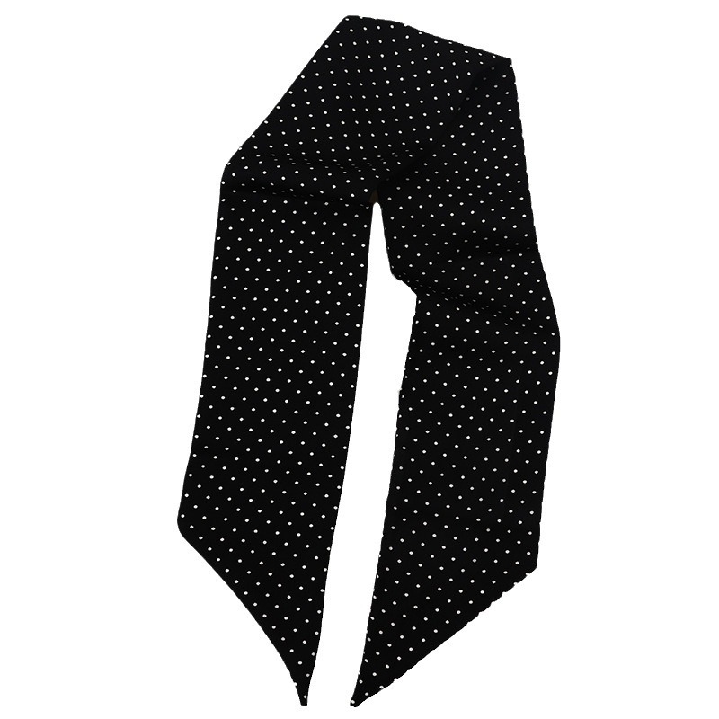 Dugi poliester šal u korejskom stilu s točkastim uzorkom, dodatak za torbu (100% poliester • twill materijal • korejski stil • proljeće 2025)