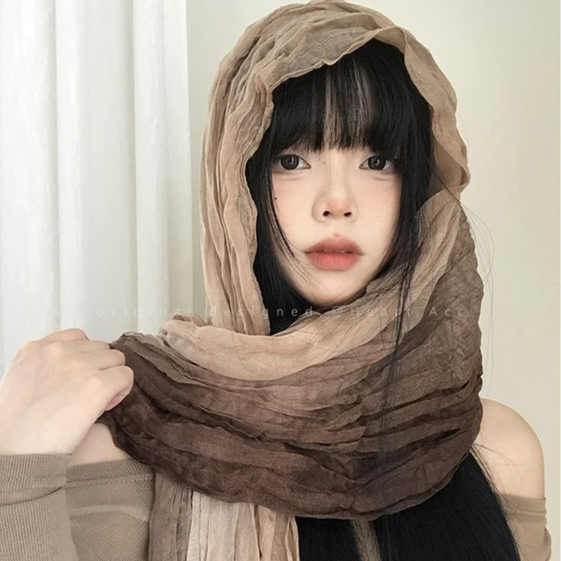 Boemski šal – mješoviti materijal, gradijentni efekt, jesen, zimsko izdanje 2025