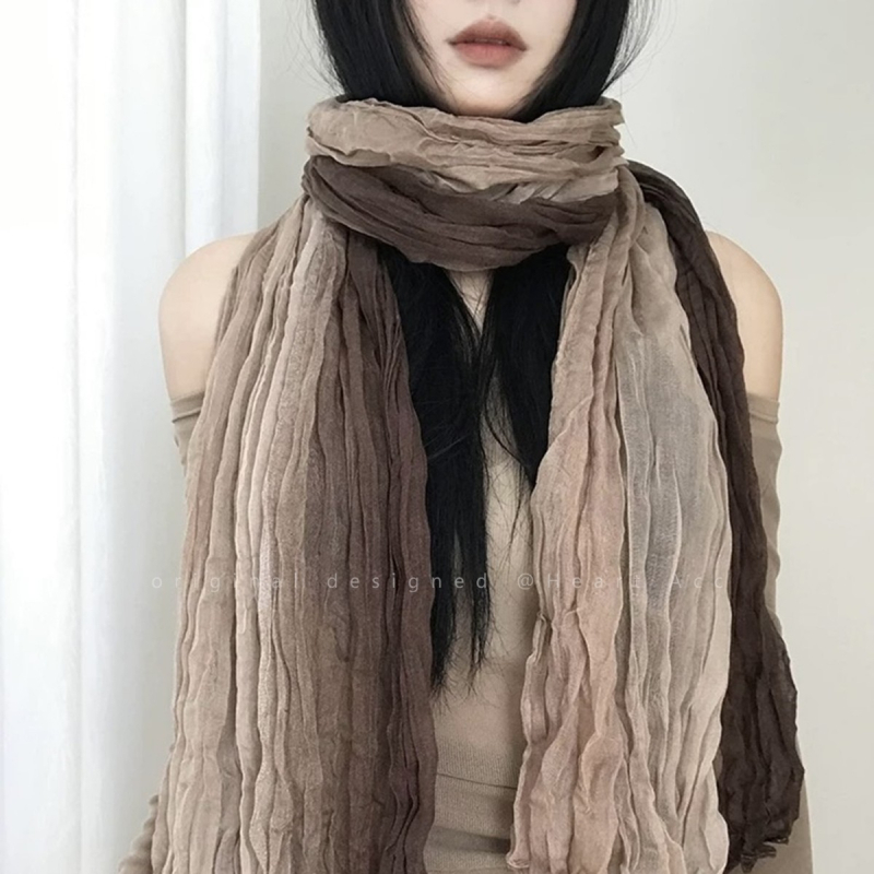 Boemski šal – mješoviti materijal, gradijentni efekt, jesen, zimsko izdanje 2025