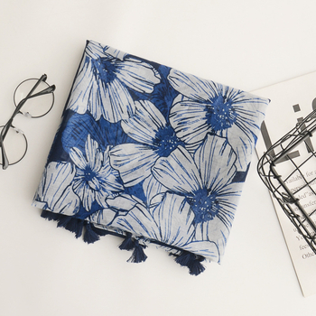 Etno mintás sál, poliészter, egyszerű szövés | Yadolce, téli modell, Kína