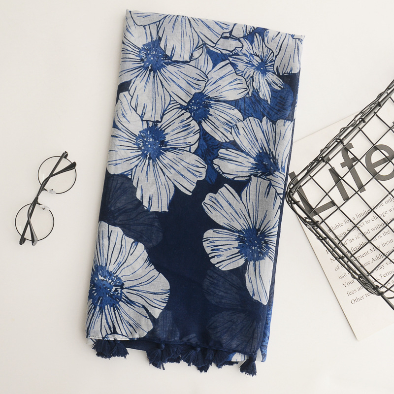 Etno mintás sál, poliészter, egyszerű szövés | Yadolce, téli modell, Kína