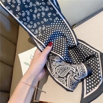 Dugi ženski šal s dvostrukim točkastim uzorkom i cvjetnim motivom, poliester, ravno tkanje, svestran i elegantan stil