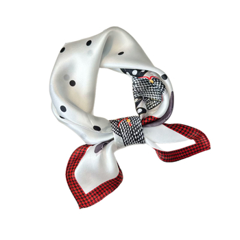 Ženski svilenkasti kvadratni šal s cvjetnim uzorkom, saten tkanina, 100% svila, elegantan i svestran