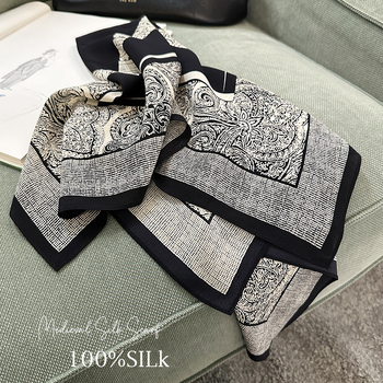 LAgUr márkájú selyem négyszög sál, nyomtatott selyem, őszi kiegészítő, divatos mintázat