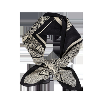 LAgUr márkájú selyem négyszög sál, nyomtatott selyem, őszi kiegészítő, divatos mintázat