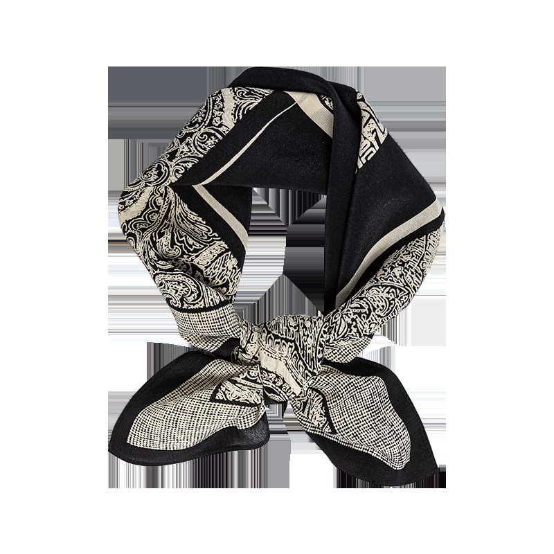 LAgUr márkájú selyem négyszög sál, nyomtatott selyem, őszi kiegészítő, divatos mintázat