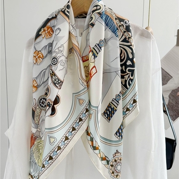 Kvadratni svileni šal - dvostrano dvobojna twill tkanina, 100% svila, podrijetlo Hangzhou