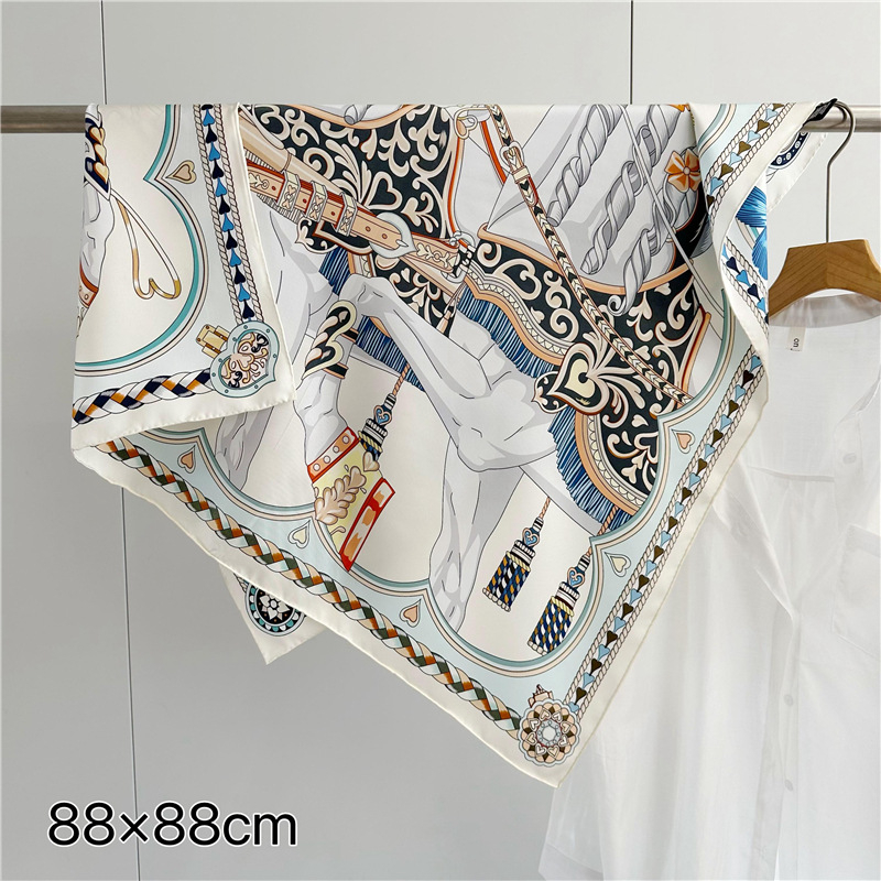 Kvadratni svileni šal - dvostrano dvobojna twill tkanina, 100% svila, podrijetlo Hangzhou