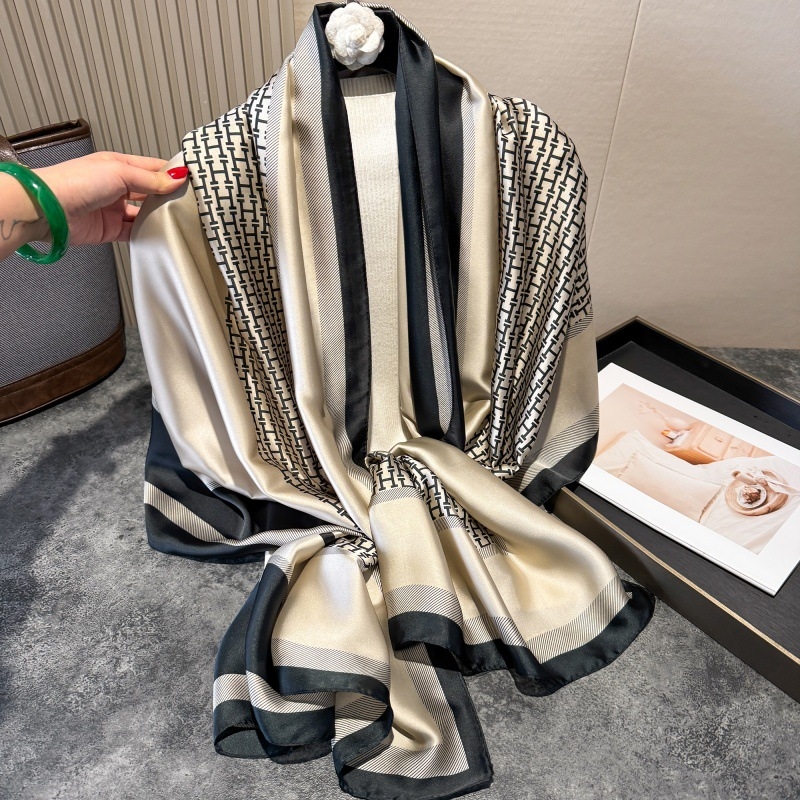 Női mesterséges selyemsál – nyár, sík szövés, nyomtatás, Hangzhou eredetű