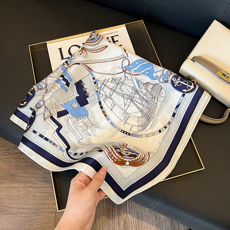 Selyem négyszögletes sál, szatén szövés, 100% selyem, 2025 tavaszi kollekció