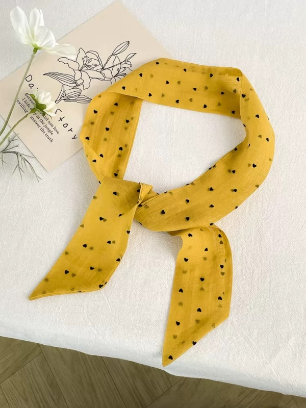 Sál szív- és pöttyös mintával, pamutfonalból, eredetű Jinhua, tavaszhoz