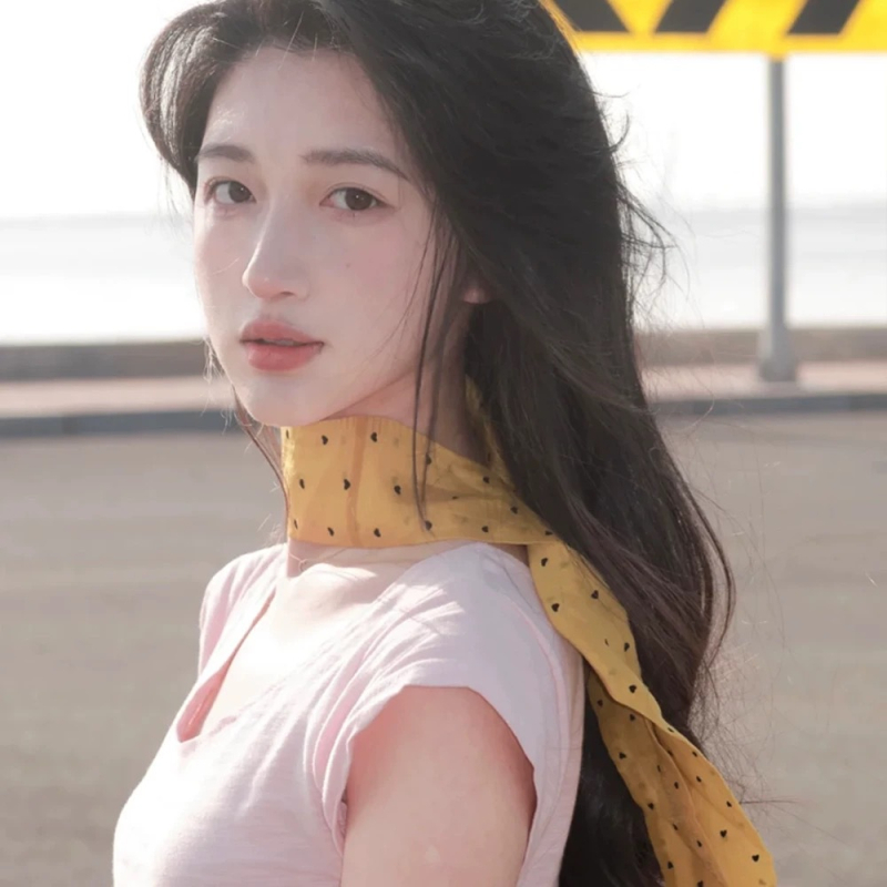 Sál szív- és pöttyös mintával, pamutfonalból, eredetű Jinhua, tavaszhoz