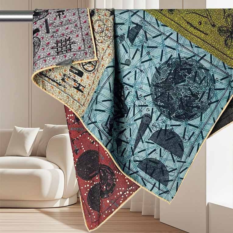 Selyem-gyapjú négyszögletes sál téli stílus, összefonott kötés, nyomtatott dizájn, személyes trend