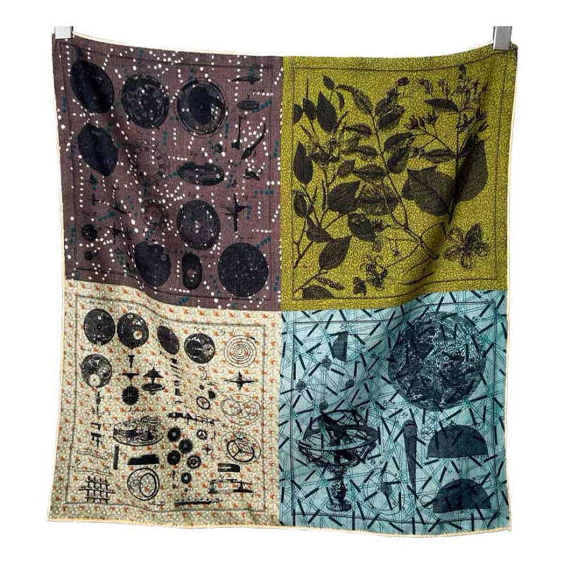 Selyem-gyapjú négyszögletes sál téli stílus, összefonott kötés, nyomtatott dizájn, személyes trend