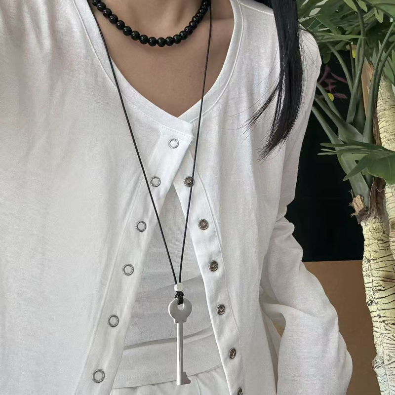 Nyaklánc a Sors kapuja kulcs medállal, ötvözet, elektroplating, INS stílus, Téli 2025