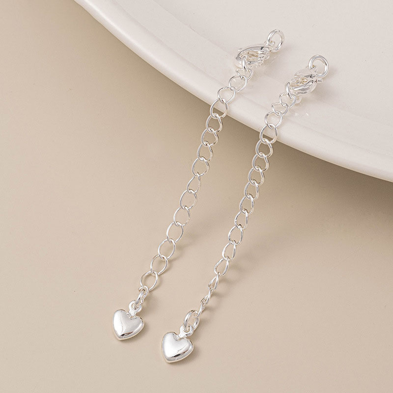 925 sidabro kaklo papuošalas su išplėsta grandine ir lobster užraktu – DIY papuošalų priedas