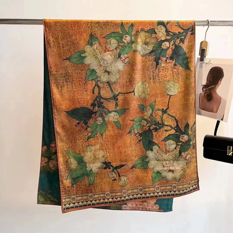 Xiangyun Yarn svileni šal — warp knitting, jesen, stil Literatura i Umetnost Retro