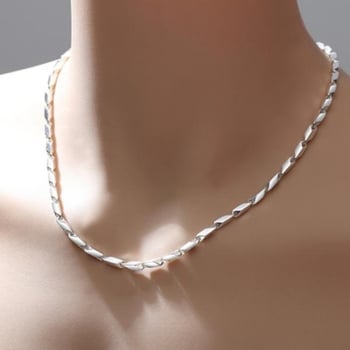 Muški lanac od 925 sterling, privjesak 18K, pleteni dizajn, proljeće 2025 izdanje