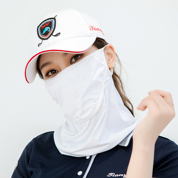 Golfo saulės apsaugos veido kaukė, Ice Silk nailonas, kvėpuojanti, pusiau dengia kaklą