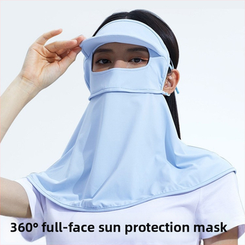 Γυναικεία μάσκα προστασίας από τον ήλιο για καλοκαίρι με πλήρη κάλυψη προσώπου, αναπνεύσιμη UV ασπίδα, γρήγορο στέγνωμα, ανθεκτική στον άνεμο για ποδηλασία και οδήγηση
