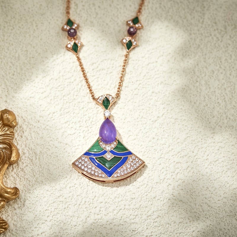 Réz nyaklánc geometriai mintával, Guangzhou eredetű, 2025 nyári kiadás, magas színvonalú stílus