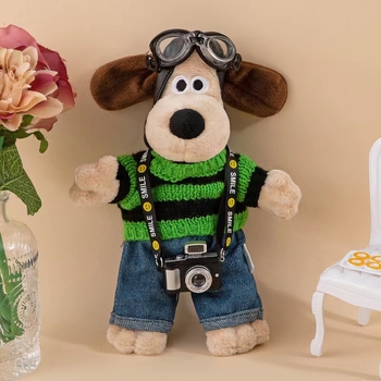 Păpușă pluș câine, pluș scurt, umplutură PP bumbac, jucărie multifuncțională cu bliț, pentru 15–35 ani