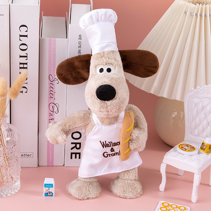 Păpușă pluș câine, pluș scurt, umplutură PP bumbac, jucărie multifuncțională cu bliț, pentru 15–35 ani