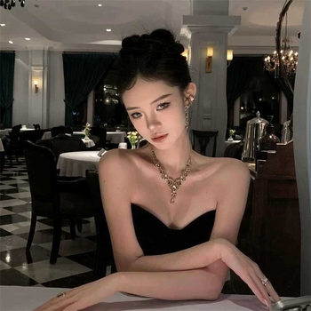 Set colier și cercei, pandantiv geometric din aliaj, placare electroplată