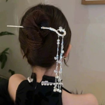 Agrafă de păr – stil chinezesc nou, geometric din aliaj, placare electrolitică, primăvara 2024