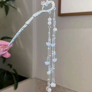 Agrafă de păr – stil chinezesc nou, geometric din aliaj, placare electrolitică, primăvara 2024