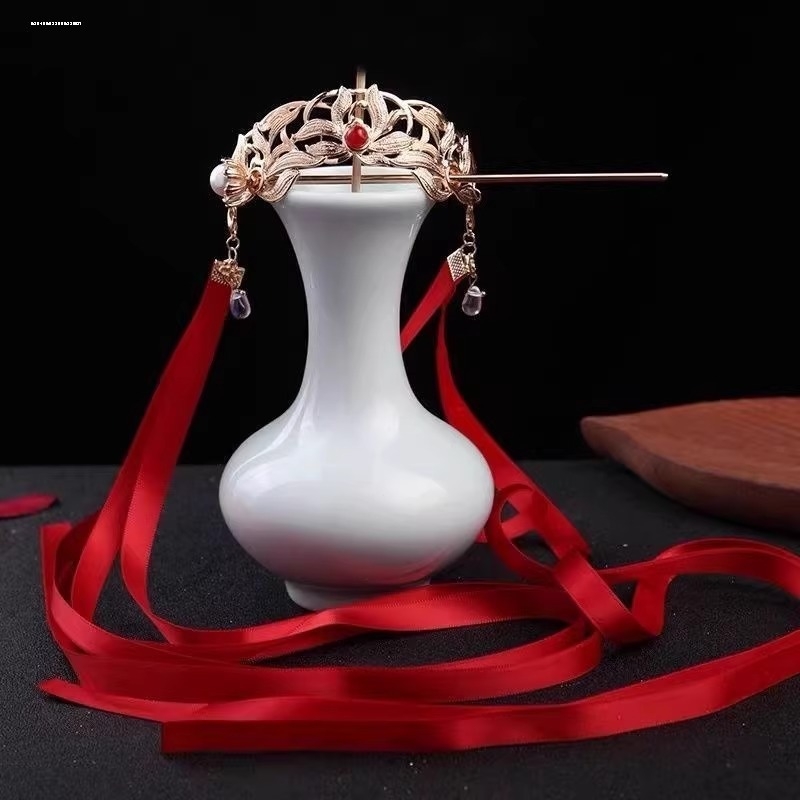 Kínai stílusú fejfedő, ötvözet koronával, elektroplakolás, uniszex