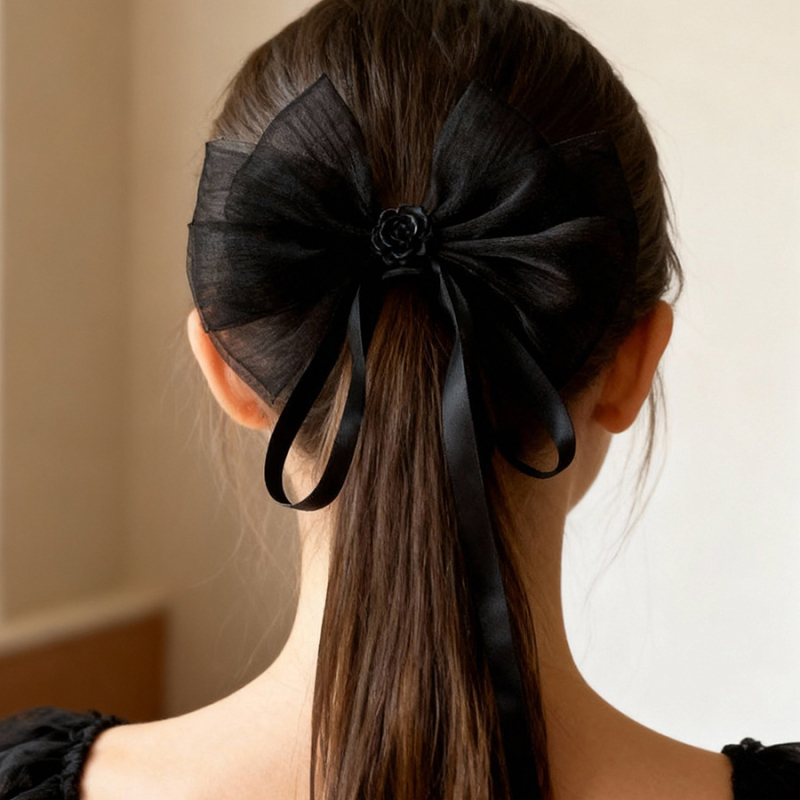 Kézzel készített textil alapú hajcsat rugós klipszel – koreai stílusú gyerekeknek