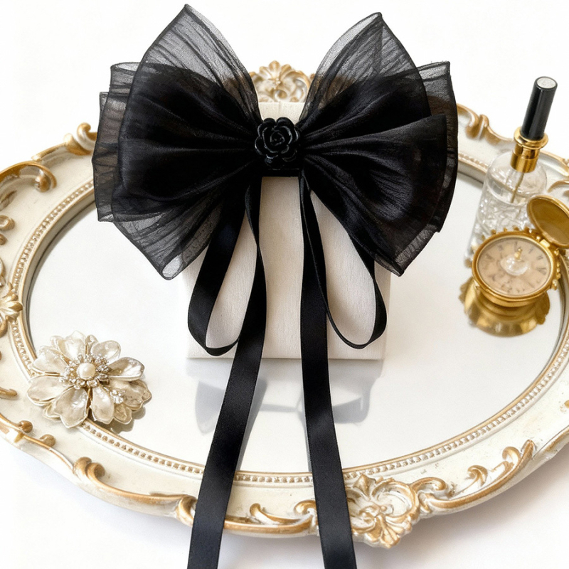 Kézzel készített textil alapú hajcsat rugós klipszel – koreai stílusú gyerekeknek