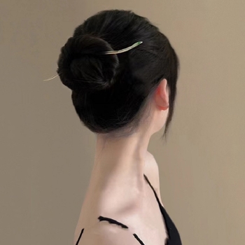 Sponka do vlasov: Novokínsky štýl, kovová, geometrický dizajn, ručne vyrobená, možnosť prispôsobenia