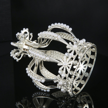 Dámska ozdobná koruna zo zliatiny s elektroplátovaním, etnický štýl, headwear pre ženy, pôvod: Jinhua, jar 2025