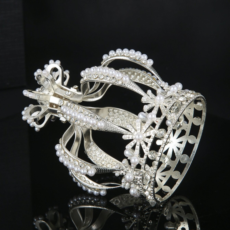 Dámska ozdobná koruna zo zliatiny s elektroplátovaním, etnický štýl, headwear pre ženy, pôvod: Jinhua, jar 2025