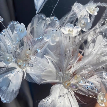 Tollas hajcsat, növény- és virágminta, 22K tisztaság, évfordulós ajándék