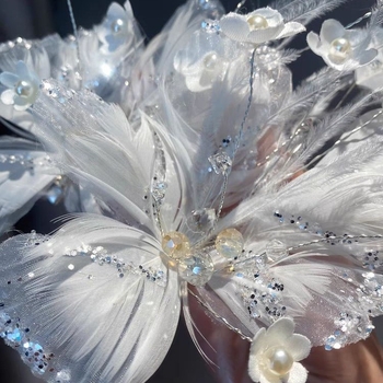 Tollas hajcsat, növény- és virágminta, 22K tisztaság, évfordulós ajándék