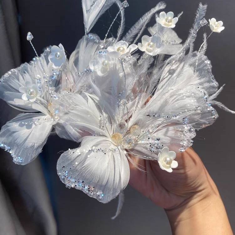 Tollas hajcsat, növény- és virágminta, 22K tisztaság, évfordulós ajándék