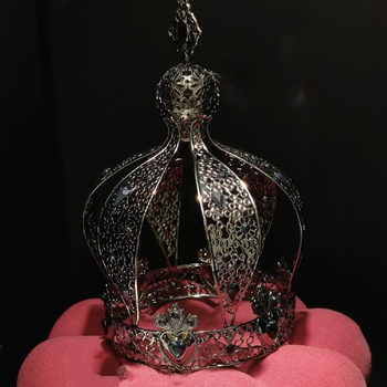 Koruna na hlavu, kov, galvanizovaný povrch, unisex dizajn; vhodné pre svadbu a narodeniny