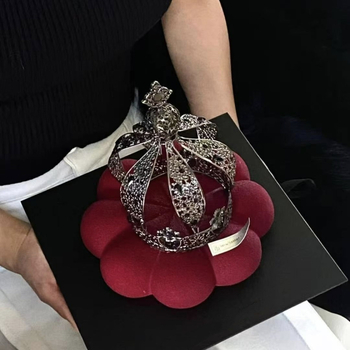 Koruna na hlavu, kov, galvanizovaný povrch, unisex dizajn; vhodné pre svadbu a narodeniny