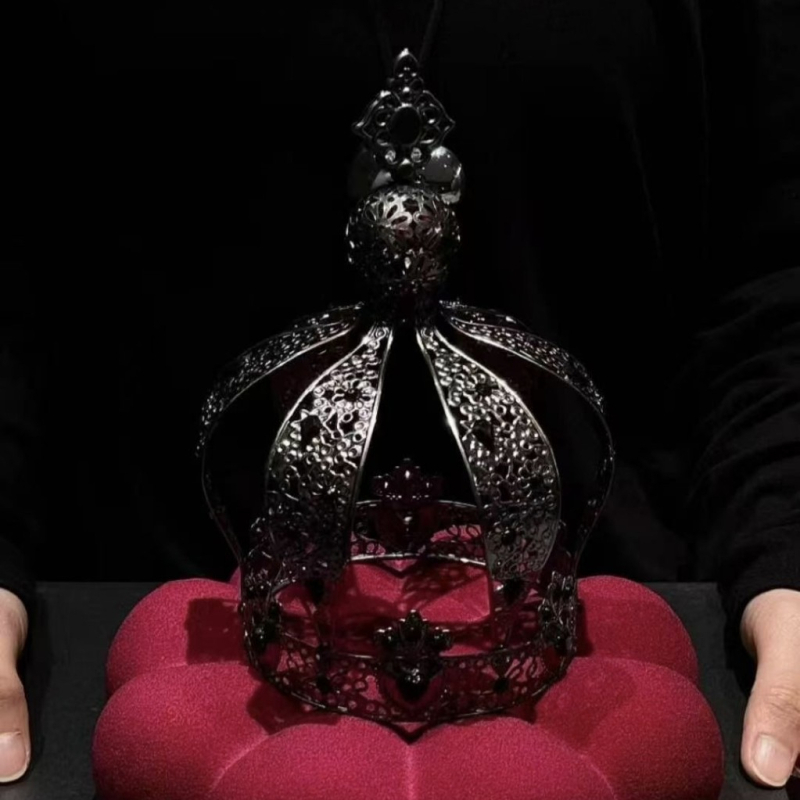 Koruna na hlavu, kov, galvanizovaný povrch, unisex dizajn; vhodné pre svadbu a narodeniny