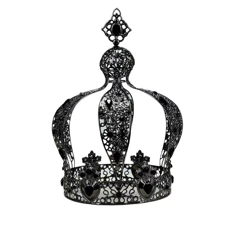Koruna na hlavu, kov, galvanizovaný povrch, unisex dizajn; vhodné pre svadbu a narodeniny