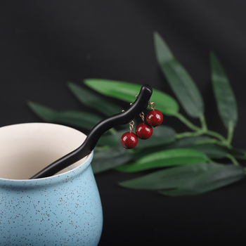 Drevená retro spona do vlasov s kvapkovitým tvarom, vhodná na svadbu, narodeniny, turistické pamiatky a festival, samostatne balená